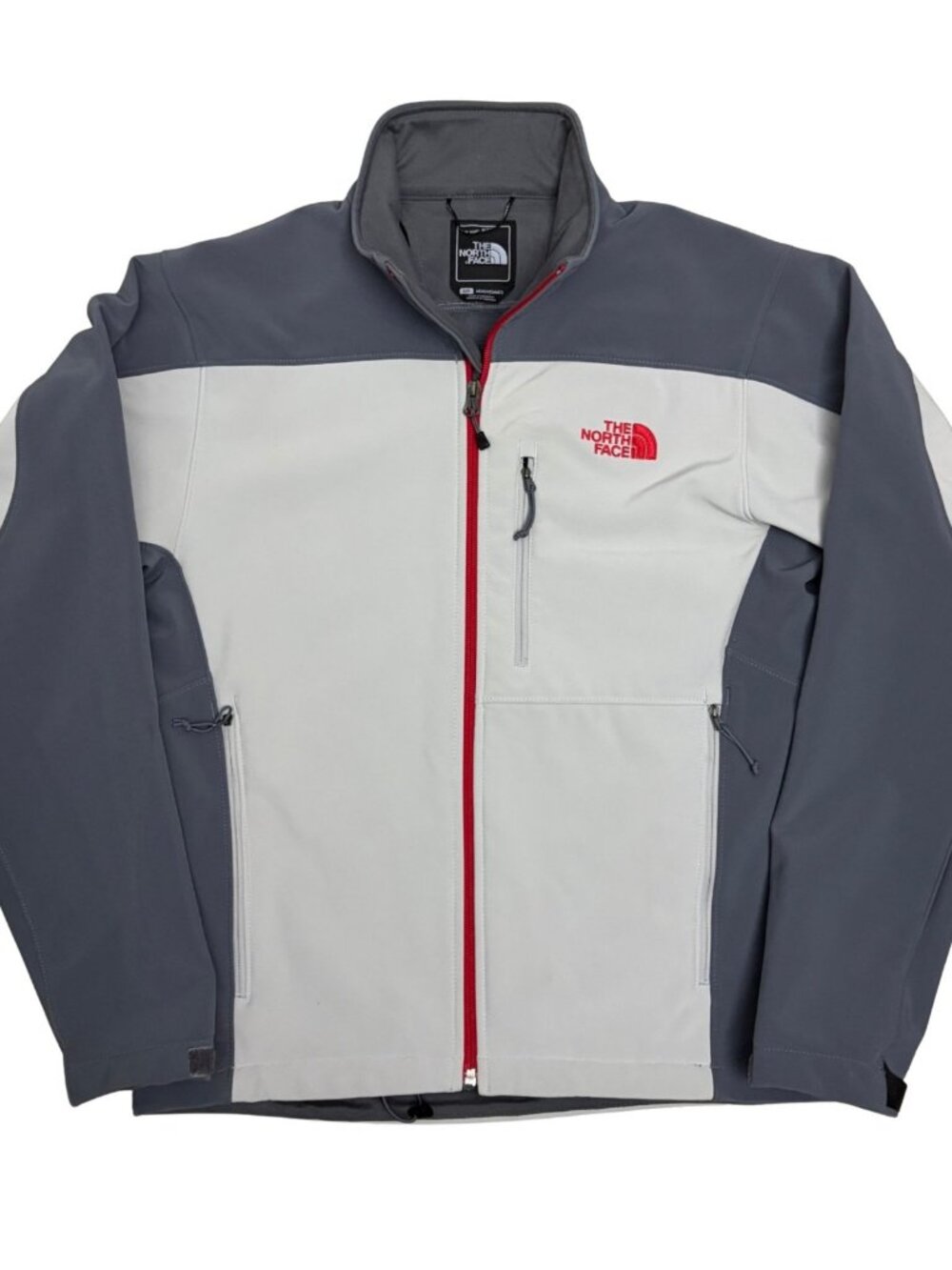 THE NORTH FACE Shell Jacket Gray Waterproof Light Windbreaker Coat Mens Small